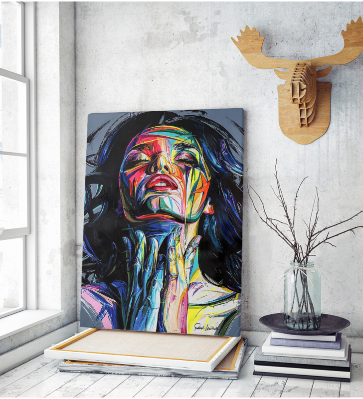 Πίνακας σε Καμβά Portrait painting Art Woman