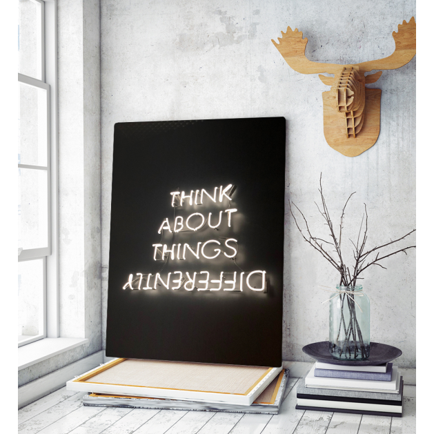 Πίνακας σε Καμβά think about things differently