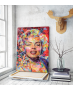 Πίνακας σε Καμβά colorful paint Marilyn Monroe