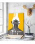 Πίνακας σε Καμβά : art milk girl yellow