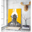 Πίνακας σε Καμβά : art milk girl yellow