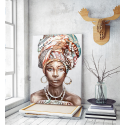 Πίνακας σε Καμβά : women portrait african art