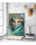 Πίνακας σε Καμβά : mystery portrait painting woman blue eyes
