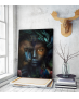 Πίνακας σε Καμβά : boy monkey art portrait