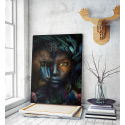 Πίνακας σε Καμβά : boy monkey art portrait