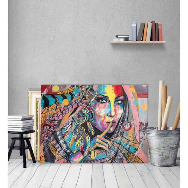 Πίνακας σε Καμβά : girl portrait contemporary style Dream guardian fairy tale