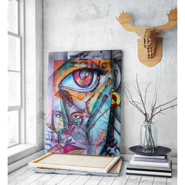 Πίνακας σε Καμβά : Woman Cubism face Girl Portrait Fantasy design