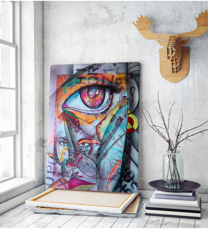 Πίνακας σε Καμβά : Woman Cubism face Girl Portrait Fantasy design