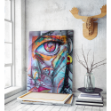Πίνακας σε Καμβά : Woman Cubism face Girl Portrait Fantasy design