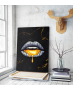 Πίνακας σε Καμβά : Lips dripping gold