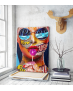 Πίνακας σε Καμβά : Colourful woman portrait with sunglasses
