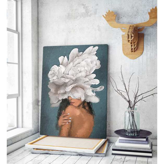 Πίνακας σε Καμβά : blossom & woman