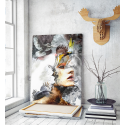 Πίνακας σε Καμβά : mystery portrait painting woman
