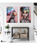 Σύνθεση με πίνακες Καμβάδες : Desert Lady In A Turban Painting - 2 Τεμάχια 70x 50