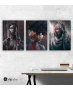 Σύνθεση Με Πίνακες Καμβάδες 70x50 - 3 Τεμάχια - Art Faces
