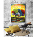 Πίνακας σε Καμβά : colourful trees