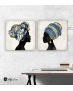 Σύνθεση Με Πίνακες Καμβάδες 60x60 - 2 Τεμάχια - African Women 2
