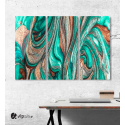 Πίνακας Καμβάς Τρίπτυχος Abstract colorful glitter