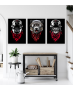 Σύνθεση Με Πίνακες Καμβάδες 70x50 - 3 Τεμάχια - Animals Adventure Red Scarf