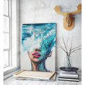 Πίνακας σε Καμβά : Waves portrait painting art