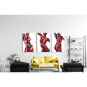 Σύνθεση Με Πίνακες Καμβάδες 60x40 - 3 Τεμάχια - Female Body Art
