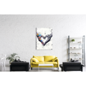 Πίνακας σε Καμβά : Heart Hand Street Graffiti Art