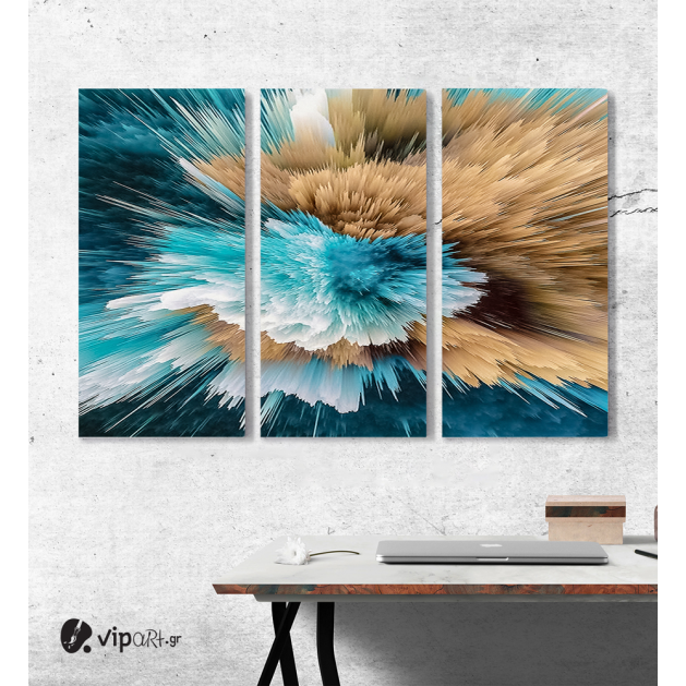 Πίνακας Καμβάς Τρίπτυχος Abstract art paint 02