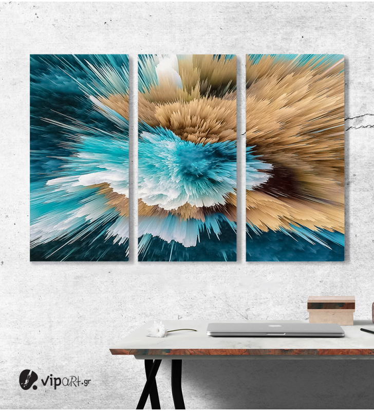 Πίνακας Καμβάς Τρίπτυχος Abstract art paint 02